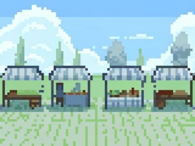 Designing Pixel Art Town Squares and Marketplaces