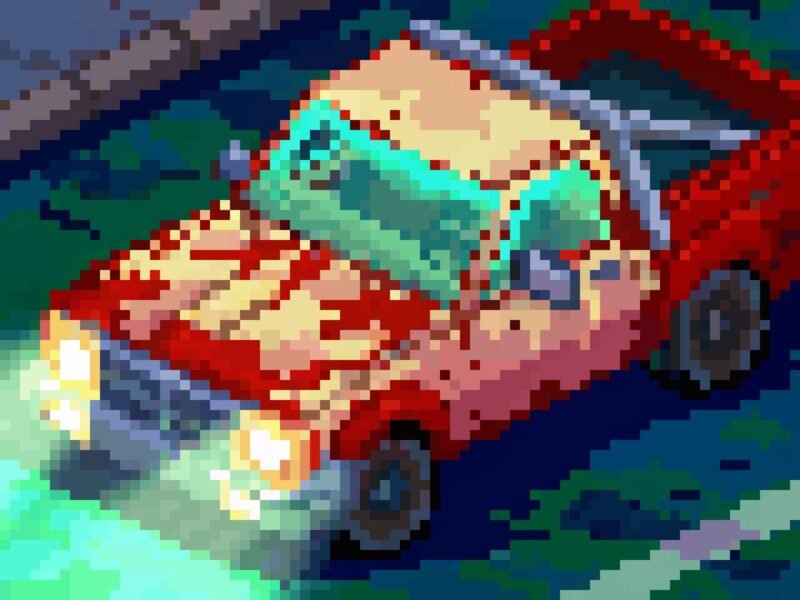 Designing Pixel Art Vehicles for Post-Apocalyptic Worlds