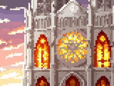 Drawing Pixel Art Gothic Architecture